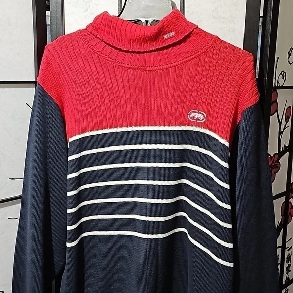 Ecko Red White Blue Sweater Size Medium - Picture 3 of 8